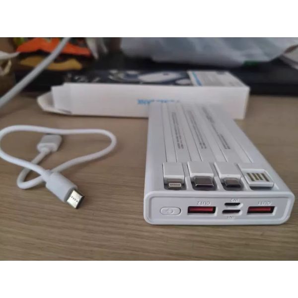 Fast Charging Wired Power Bank 20000mAh Digital Display Micro USB DC Portable Charger