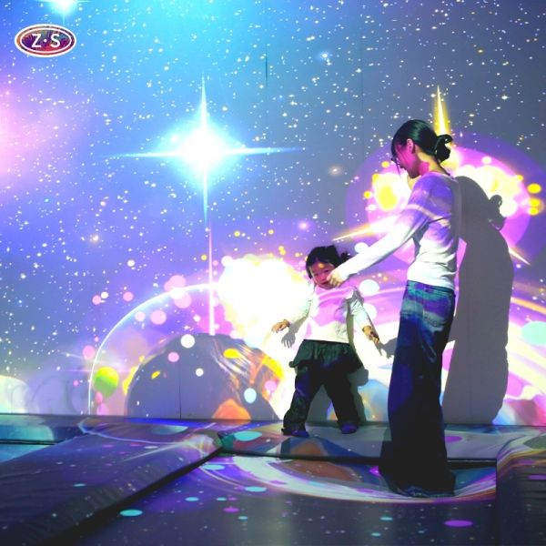 Immersive Trampoline Interactive Jumping Experience with Full HD Projection