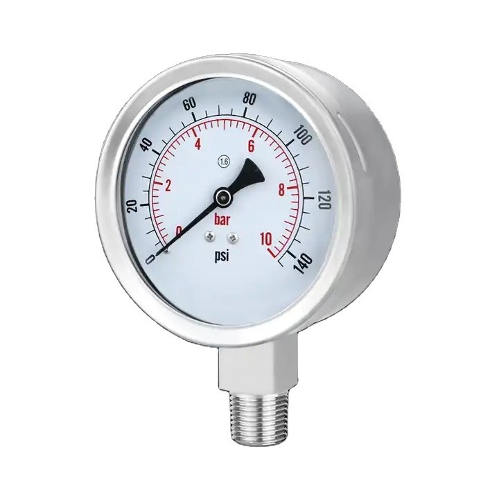 Precision Instrument 1.6% Stainless Steel Pressure Gauge for Biogas Industry