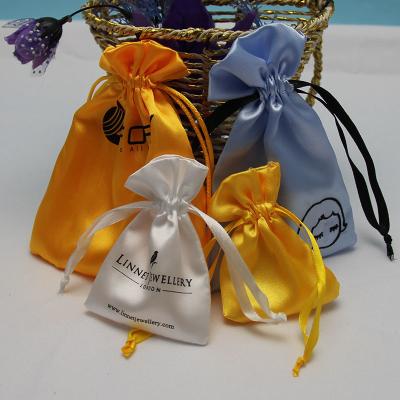 sapata de 8 * de 10cm saco azul/amarelo de embreagem, saco do cosmético do cetim da joia do casamento