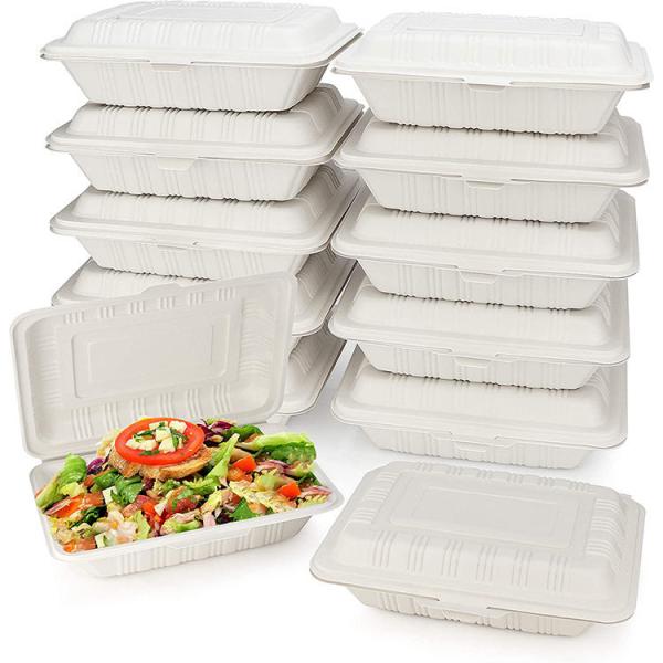 Eco-friendly customized hamburger box fast food grade corn starch clam box container lunch packaging box