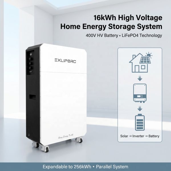 High Voltage 400V Solar Battery System 16kWh to 256kWh Large Capacity Energy Storage