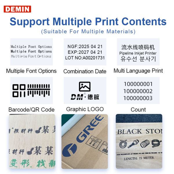 Demin P70 Hand-Held Intelligent Inkjet Date Production Printer New Food Bag Label Printer with 71.8mm Two-Dimensional Bar