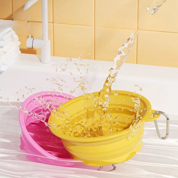 Силиконовые складываемые собачьи миски Бес BPA портативные складываемые путевые миски для домашних животных, кошек, еды, воды, кормления, тарелки для кемпинга