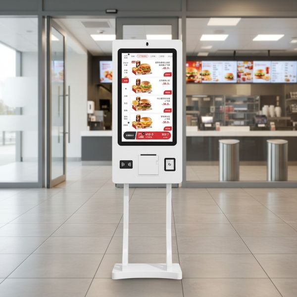 21.5" Floor Standing Self Ordering Kiosk Restaurant Self Service Payment