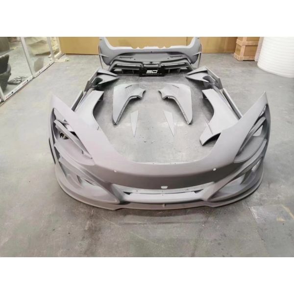 Fibre de carbone sèche pour McLaren 720s Kit de carrosserie en fibres de carbone 720s Amélioré à l'avant et à l'arrière de l'avant et de l'arrière