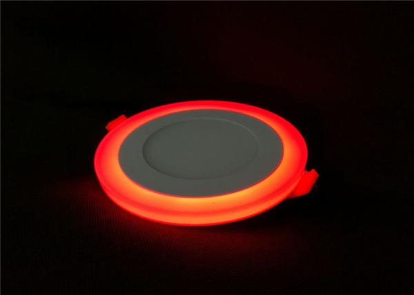 Commercial White Red Slim Led Flat Panel Ceiling Lights , 9W Recessed Led Panel Light
