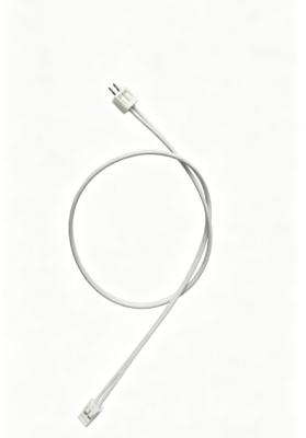2P Pure White Terminal Connector Cable, Dual Straight Male-Female Extension Lead