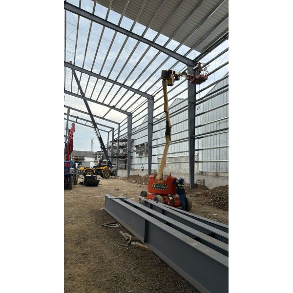 Q355B Grade Steel Structure Warehouse with Steel Decking Floor and 50 Years Service Life
