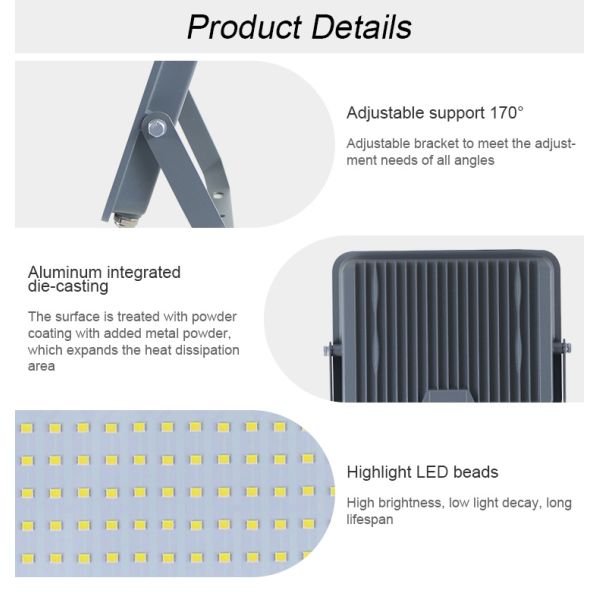KCD IP66 Explosion Proof Adjustable Color Temperature High Luminous Efficiency LED Floodlight 50w-500w