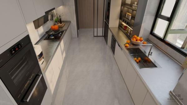 Armoire de cuisine moderne en acier inoxydable