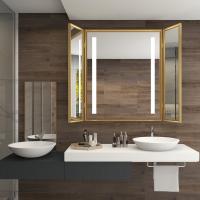 Lumière de miroir d'amplificateur d'horloge LED pour une finition de conception personnalisée dans la salle de bain de l'hôtel