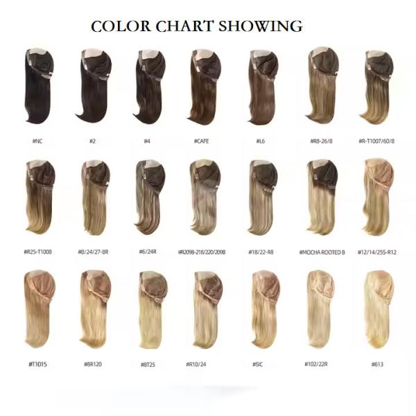 100% RAW Cuticle Remy Human Hair Medical Grade Toupee Mono Top Ladies Wigs Mix Color Wigs for Cancer And Alopecia Patients