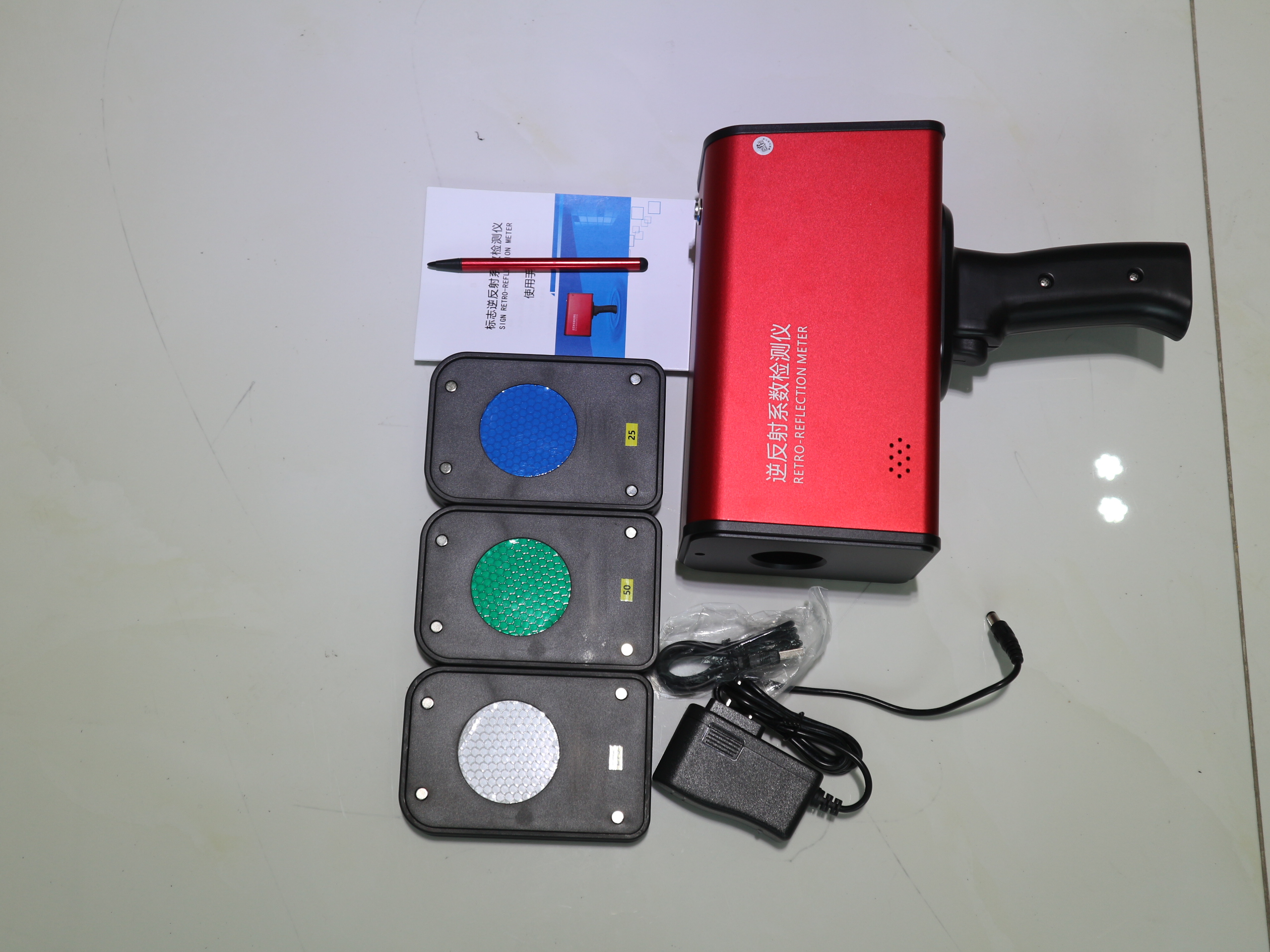 CD .lx-1 .m-2 коэффициента Retroreflectometer отражательного логотипа retroreflective