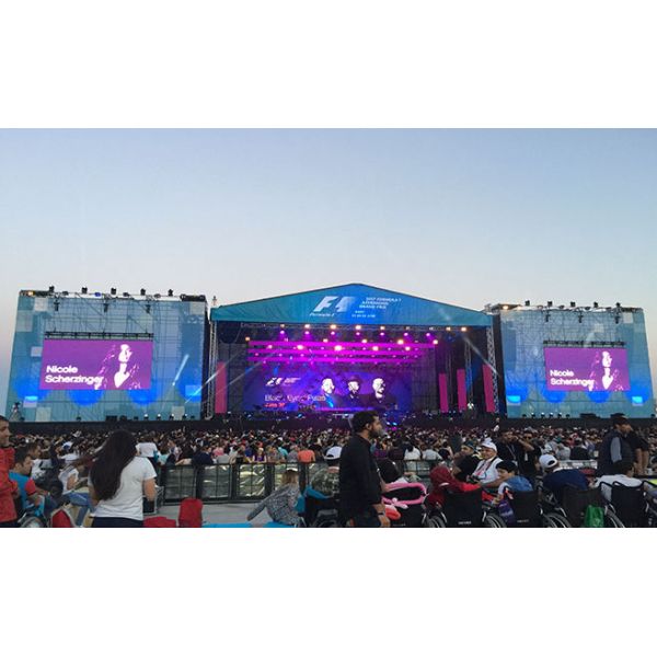 High Grayscale Outdoor Rental LED Screen P4.81 With Die Casting Aluminum Black Lamps