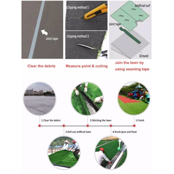 Outdoor Wall Garden Synthetic Turf / Artificial Plastic Grass On Paving Slabs