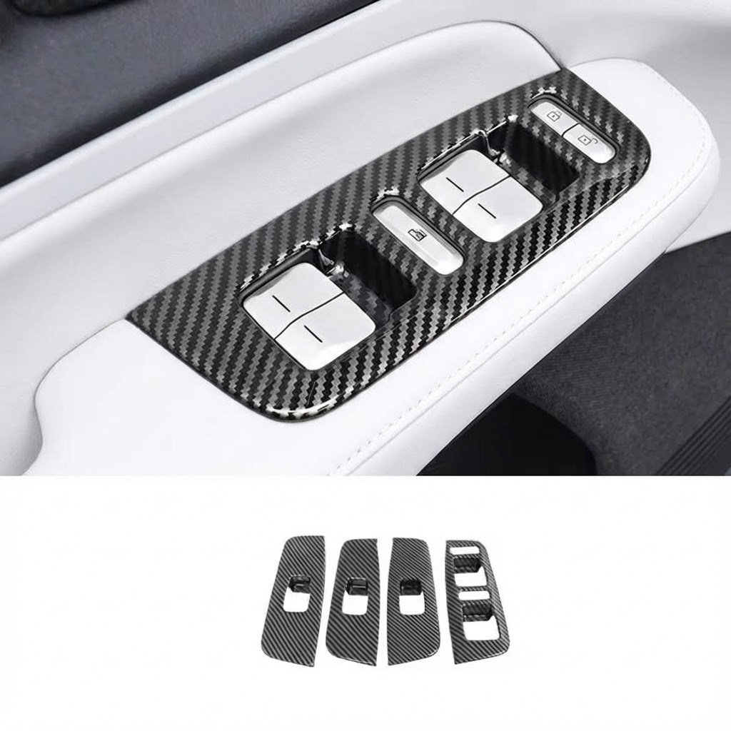 For Xpeng G6 Window Lift Panel Decorative Frame Interior, Window Switch Panel Decoration, Window Panel Decoration Stickers.