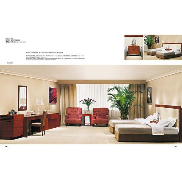 Mahogany Finished Double - Bed Bedroom Furniture Set Modern Corner Table With Sofa
