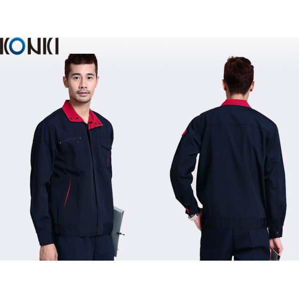 Contrast Color Industrial / Factory Workwear Sets 100% Cotton Mens Workwear