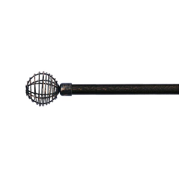 Black Copper Color Iron Pipe Curtain Rods With 0.5MM Thickness For Indoor Decoration