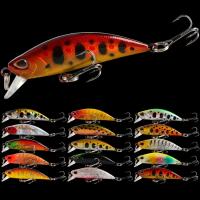 15 colores 6CM/5G Sinking Minnow Pesca señuelo Mullet, Percha, pez gato Plastico señuelo duro