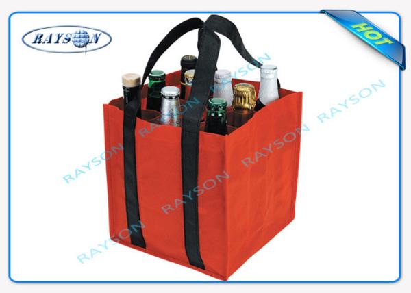 Eco Promotional Long Handle Pp Non Woven Fabric Bags Cooler Bag With Zipper
