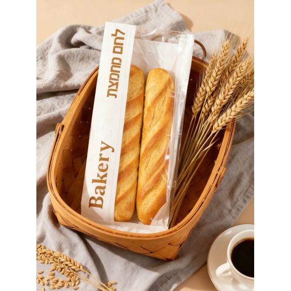 Customized Window Flat Satchel Kraft Paper Bag With Clear  WindowUse For Bakery Bag Bread Bag Food Bag