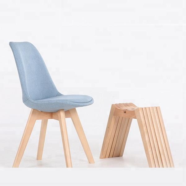 Contemporary Leather Dining Chairs Hotel Use With Solid Beech Wood Legs
