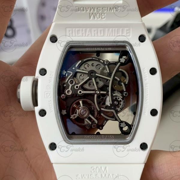 Richard Mille RM 055 Bubba Watson Skeleton Dial Titanium Case Automatic Mechanical Luxury Watch