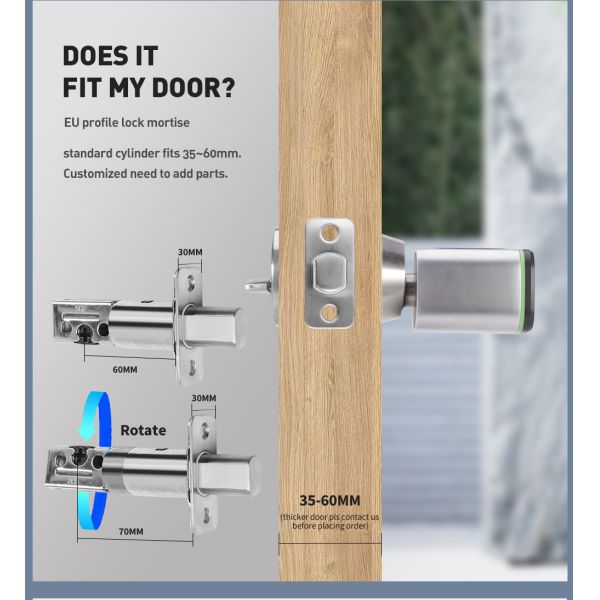 Memory Card Data Storage Options Waterproof Zinc Alloy Mortise Lock with WiFi Network