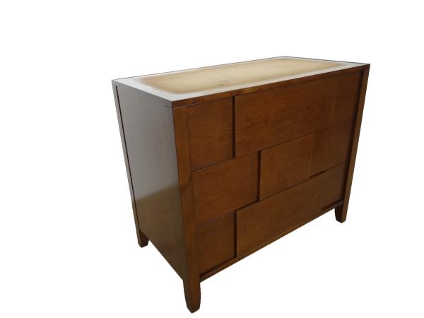 MDF Board Cherry Wood Dresser With Hidden Jewelry Drawers , Full Extension