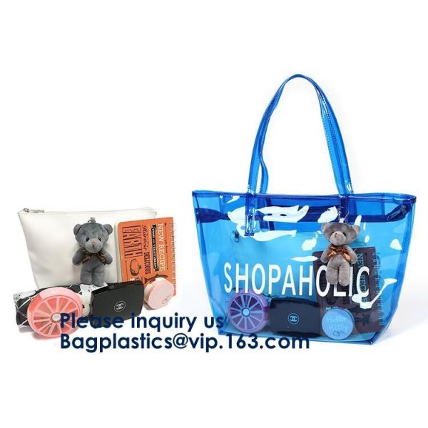 Designer Bag,Lady Fancy Bag,Wholesale PVC Beach Bag,Women Summer Beach Bag Vinyl PVC Tote Handbags Shoulder bags