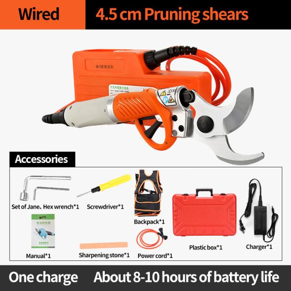 45mm Professional Portable Electric Pruning Shear Battery Powered Pruner For Vinyard Orchards High Speed