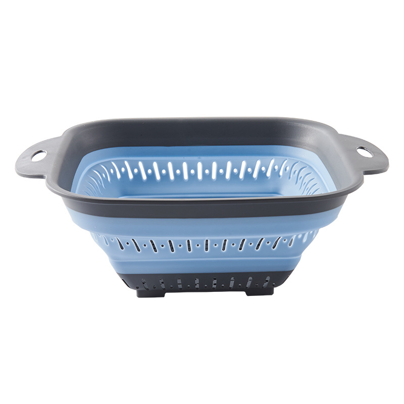 Hot Selling Convenient Multi-color Environment Friendly Foldable Fruit Vegetable Cleaning Filter Drain Kitchen Storage Basket