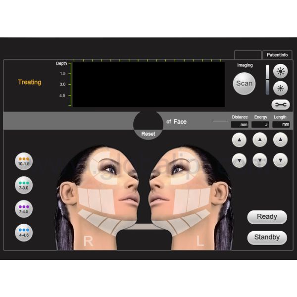 35 * 38 * 58cm HIFU Machine , English Language Non Surgical Face Lift Machine