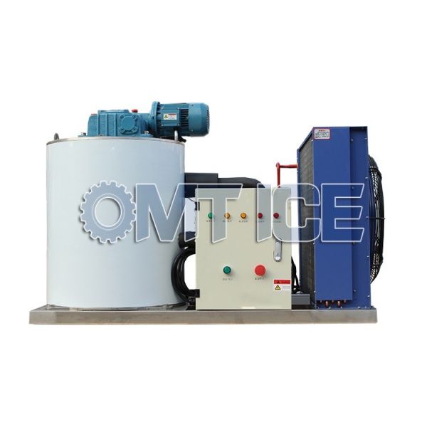 1000 kg de capacidad máquina de hacer hielo de hojuelas acero inoxidable 316 18HP compresor