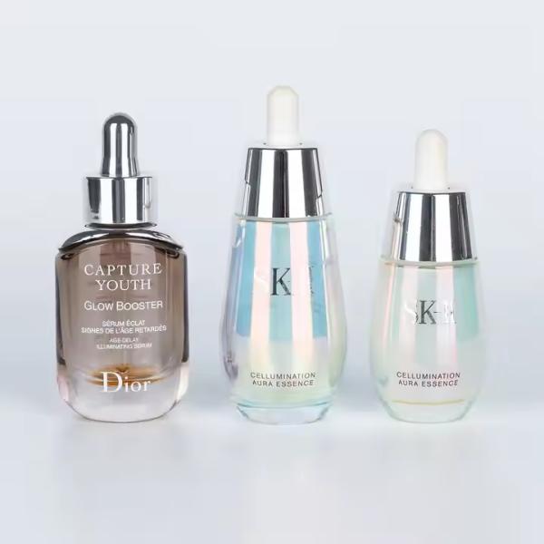 Wholesale Glass Cosmetic Dropper Bottles 30ml 50ml Small Essential Oil Bottles (MC-606)