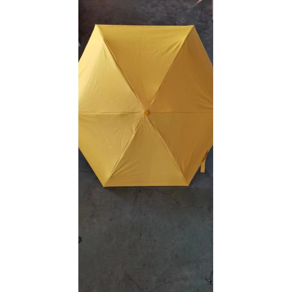 Polyester Mini 5 Fold Anti UV Pill Black Coated Umbrella Rain Pocket Foldable Umbrellas