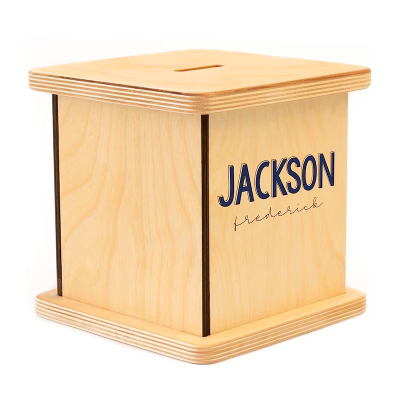 Wooden Personalized Coin Bank for Kids OEM ODM Accepted Eco-friendly Bamboo Material