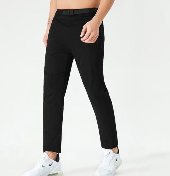O Activewear de seda dos homens 130gsm do gelo assenta as calças de secagem rápidas que caminham mais a calças do tamanho