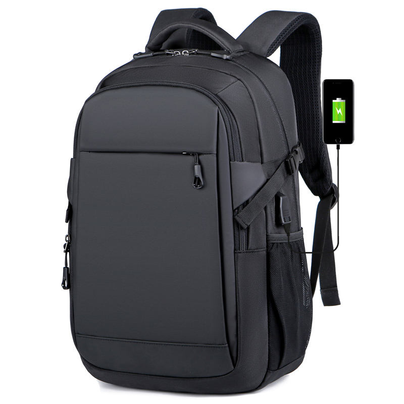 Laudtec Waterproof Pu Laptop Backpack Classic 15.6 Inch Usb Charging Shoulder Strap Bag Travel Business Custom Logo Dnb131 Wholesale OEM/ODM/Private Label