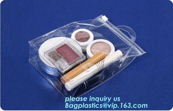 Biodegradable Customised printing Clear PVC Cosmetic Standup k Pouch,Toiletries Cosmetic Pvc Pouch With Marble Dig