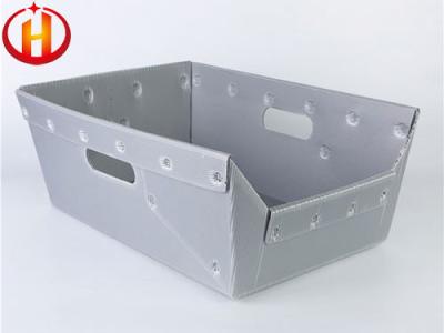 Recyclable Grey Corrugated Plastic Totes Impact Resistant