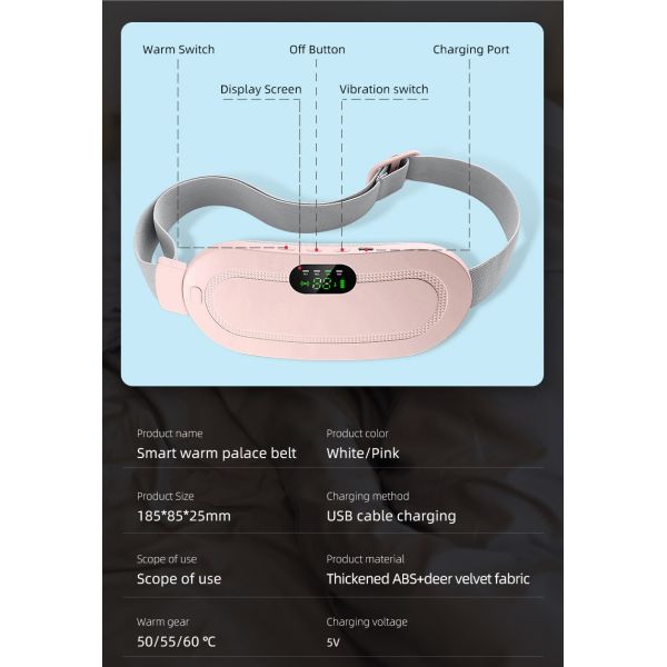 Soulagement du chauffage menstruel, douleur pendant la menstruation, appareil de chauffage pour femmes