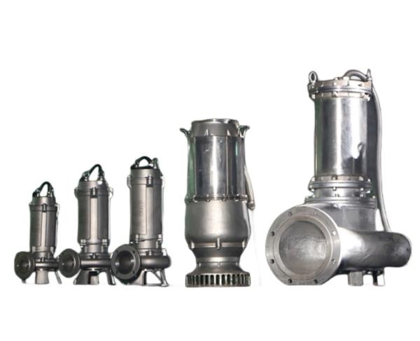 WQP Stainless Steel Sewage Pump , Non Clogging Submersible Pump 220V/380V