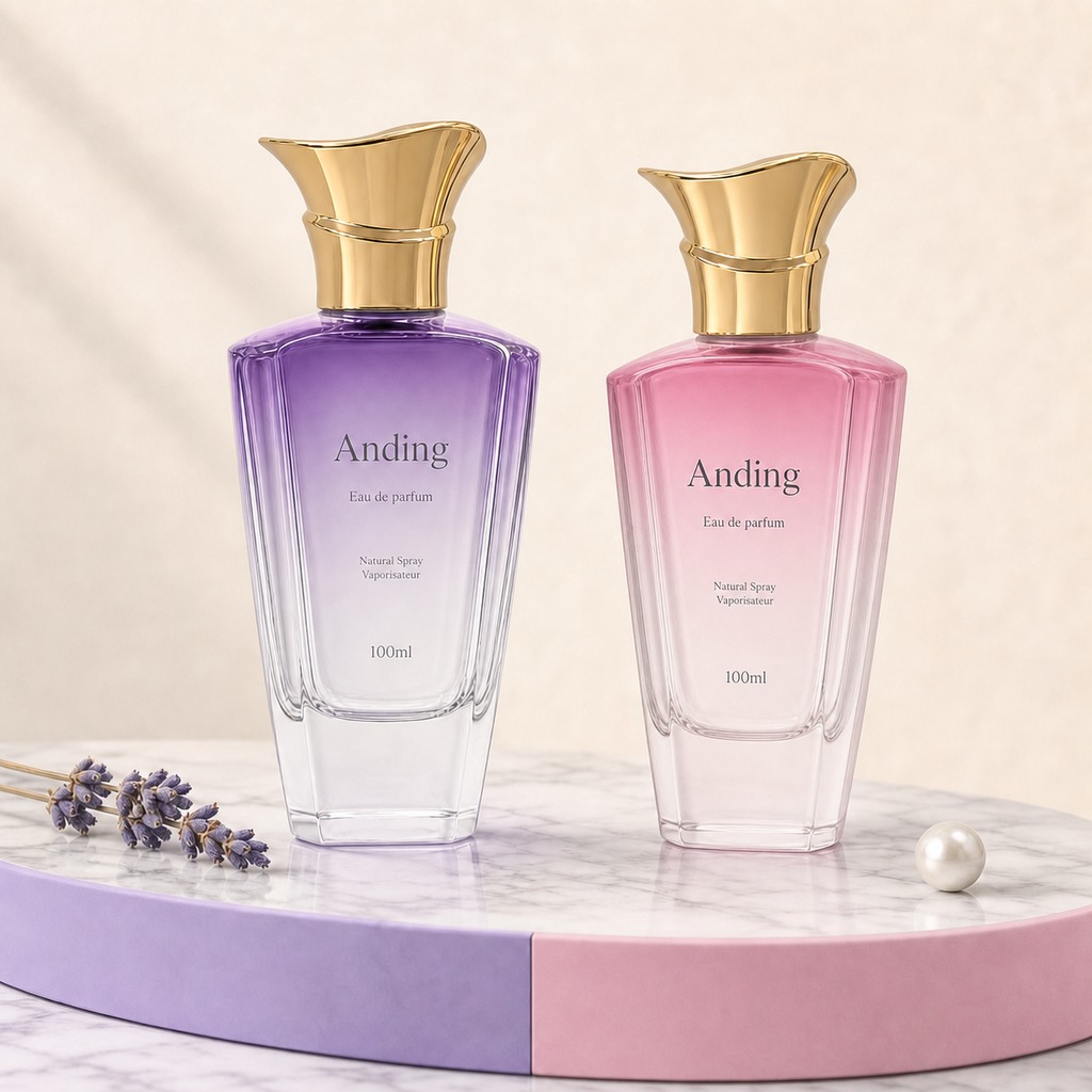 100ml Tapered Glass Perfume Bottles Alloy Cap Empty Spray For Perfume