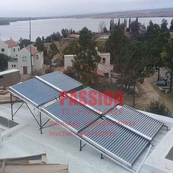 Flat Roof Vacuum Tube Solar Collector Low Pressure Pool Solar Water Heater