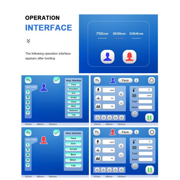 3 Wavelength Diode Laser Hair Removal Machine For Permanently Hair Removal