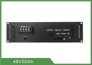 Cremalheira da bateria 3U das baterias 48V 50Ah LFP das telecomunicações para a
