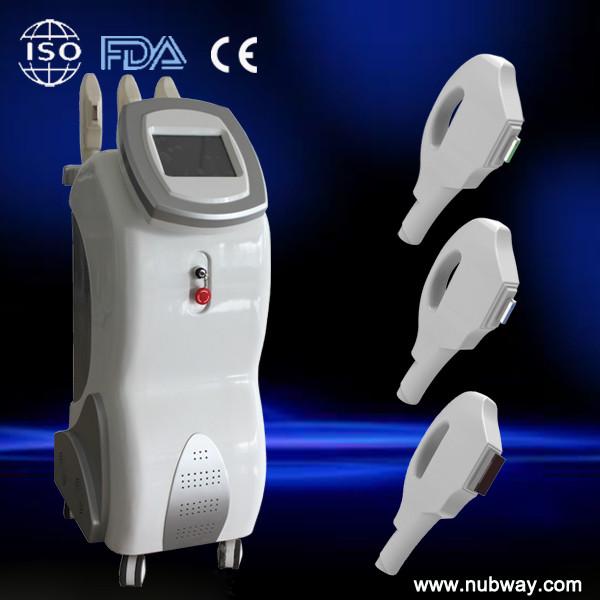 Big Touch Screen 640nm Ipl Laser hair rmeoval Machines For Hair Remova with three handles
